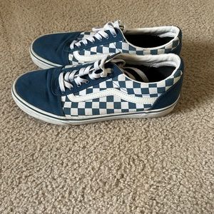 Blue Checkered Vans 10.5